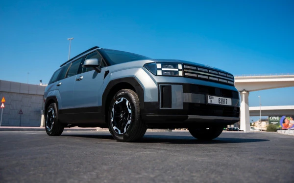  Синий Hyundai Santa Fe Photo 4