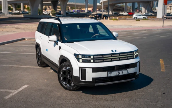  Белый Hyundai Santa Fe Photo 4